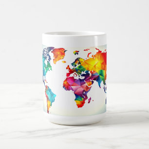 Abstrakte Tasse der Weltkarte