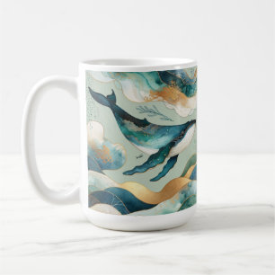 Abstrakte Tasse für den Ozeanwal - Küchendekor