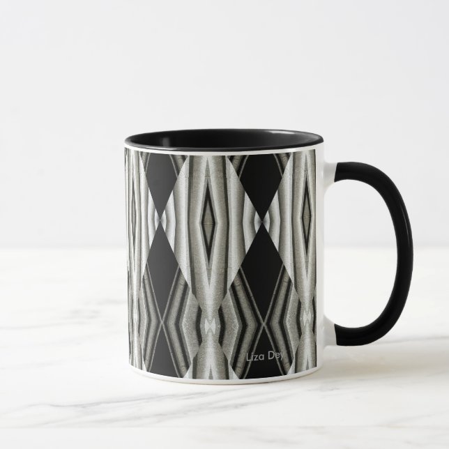 Abstrakte Tasse Schwarz/Weiß 1 (Rechts)