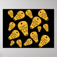 Abstrakte Tätowiermaske der Aborigine