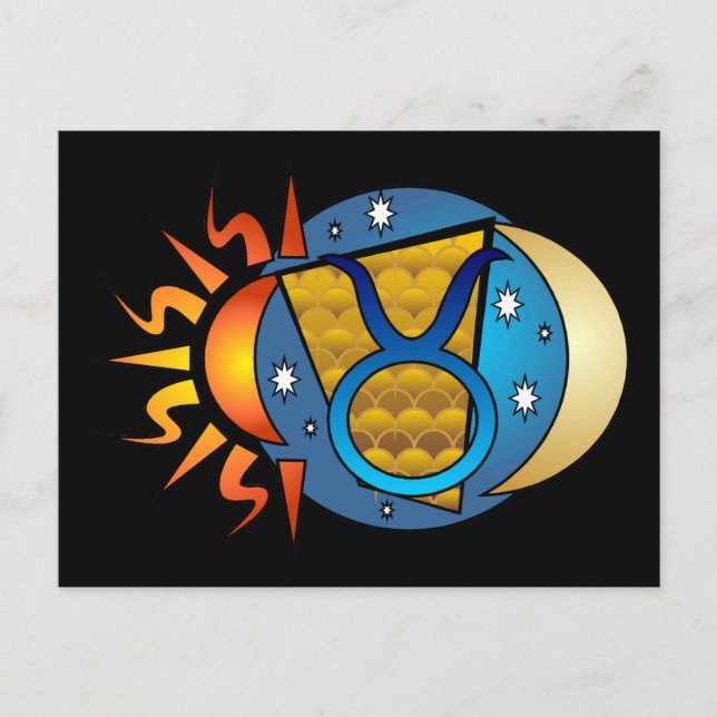 Abstrakte Taurus Postkarte (Vorderseite)