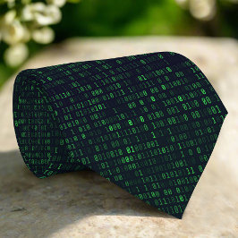 Abstrakte Technologie Binärcode Digitales IT-Muste Krawatte