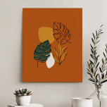 Abstrakte Terracotta Boho Blätter und Folien Künstlicher Leinwanddruck<br><div class="desc">Abstrakte Terracotta Boho Blätter und Foliage Imitate Canvas Print</div>