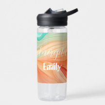 Abstrakte Terrakotta und Jadegrün