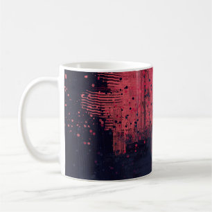 Abstrakte Textur. 2D-Illustration. Expressive Hand Kaffeetasse