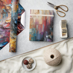 Abstrakte Textur dicken Farbmustern Geschenkpapier