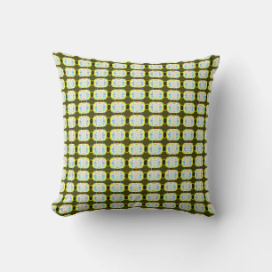 abstrakte Textur, farbenfrohes Gingham-Muster, mod Kissen