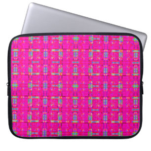 abstrakte Textur, karierte Farbmuster, moderne Laptopschutzhülle
