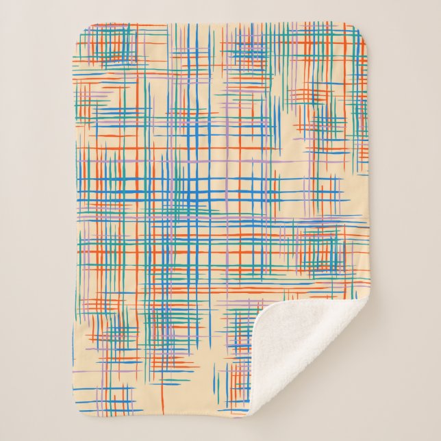 Abstrakte Textur mit Kreuzstreifen. Modern Pat Sherpadecke (Vorderseite)