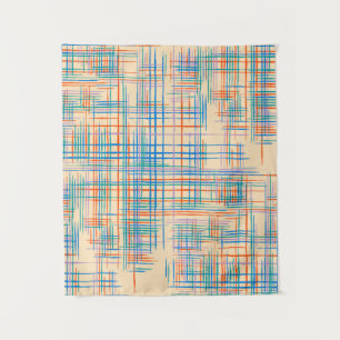 Abstrakte Textur mit Kreuzstreifen. Modern Pat Wandteppich