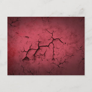 Abstrakte Textur Red Clay Risse Wand Postkarte