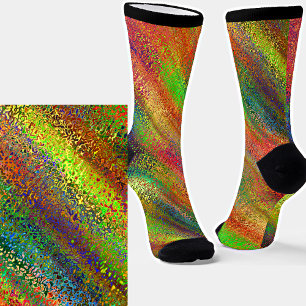 Abstrakte Textur Streifen Farbe Socken