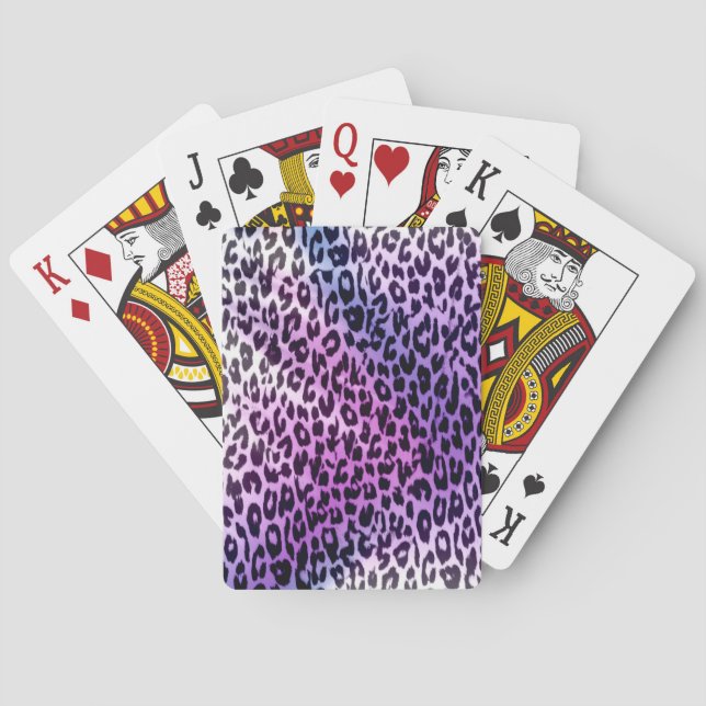 Abstrakte Textur von Tierfellen 3 Spielkarten (Rückseite)