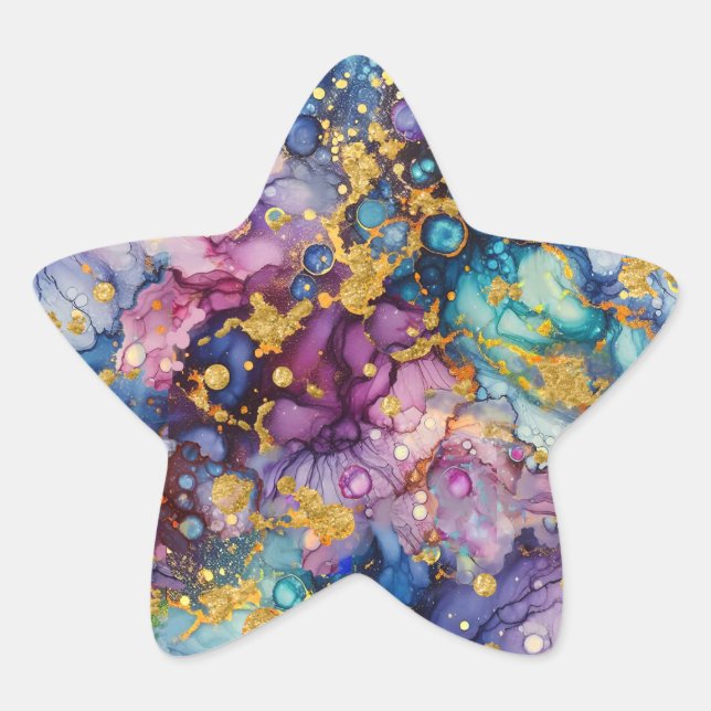 Abstrakte TexturenElektronik-Bag Stern-Aufkleber (Vorderseite)