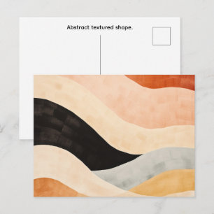 Abstrakte texturierte Form. Postkarte