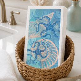 Abstrakte Tiefblau-Meer-Papierhandtücher Serviette