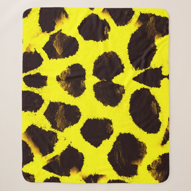 Abstrakte Tierdruckleopard Sherpadecke (Vorderseite)