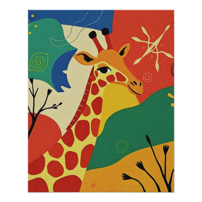 Abstrakte Tierkunst Poster (Vorderseite)