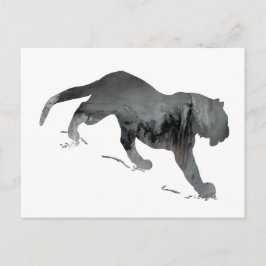 Abstrakte Tiger-Silhouette Postkarte
