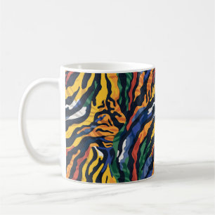 Abstrakte Tiger Streifen Kaffeetasse