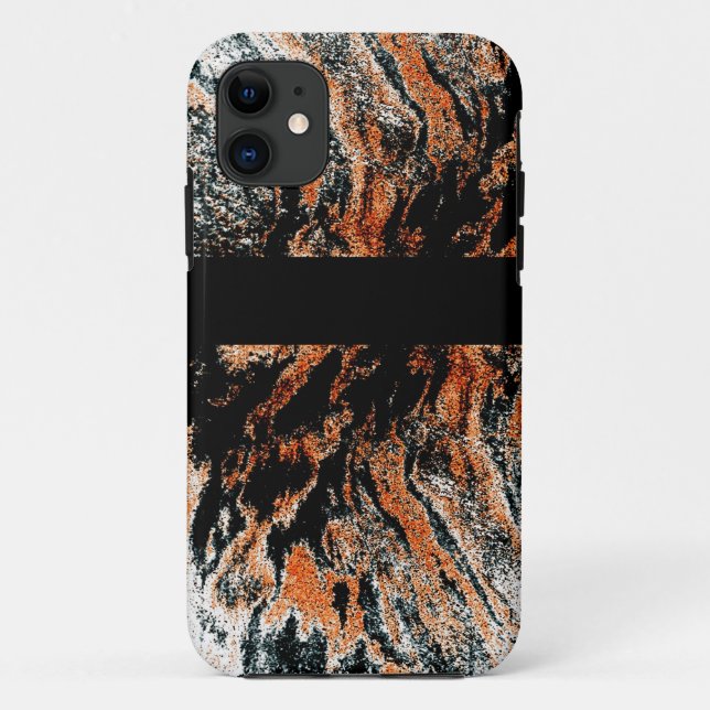 Abstrakte Tiger Strips iPhone-Design Schwarz Case-Mate iPhone Hülle (Rückseite)