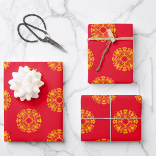 Abstrakte Tigerkunst Geschenkpapier Set