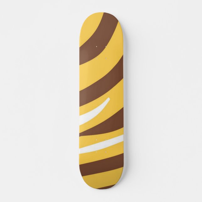 abstrakte Tigerkunst Skateboard (Vorne)