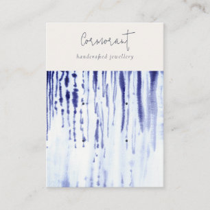 Abstrakte Tinte Blue Lines 2 Earring Stud Holder Visitenkarte