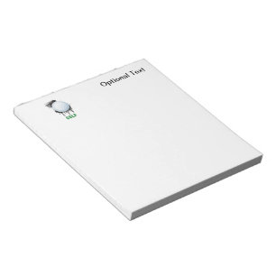 Abstrakte Tinte Splotch mit GOLF-Ball und TEXT Notizblock