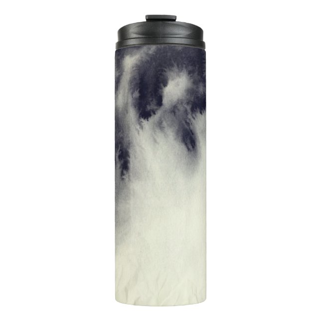Abstrakte Tintenmalerei auf Thermosbecher (Vorderseite)