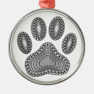 Abstrakte Tintenpatrone Silbernes Ornament