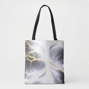 Abstrakte Tote-Tasche mit glühender Energiestruktu