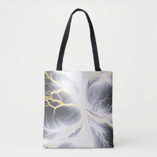 Abstrakte Tote-Tasche mit glühender Energiestruktu