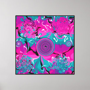 Abstrakte Trance durch Orchidee 665 Leinwanddruck