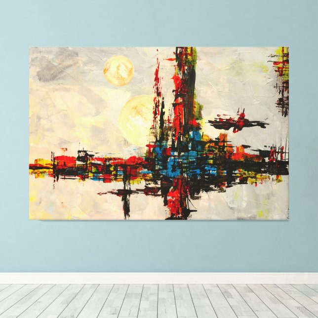 Abstrakte Traumkunst Leinwanddruck (Insitu (Holzboden))