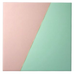 Abstrakte Trendy Rosé Mint Kollektion Fliese
