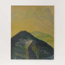 Abstrakte Treppe zum koreanischen Traumgelben Berg Puzzle