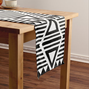 Abstrakte Tribal Aztec Großer Tischläufer