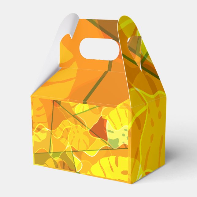 ABSTRAKTE TROPISCHE BLÄTTER GESCHENKSCHACHTEL (Rückseite)