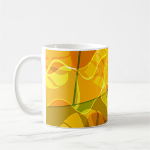 ABSTRAKTE TROPISCHE BLÄTTER KAFFEETASSE