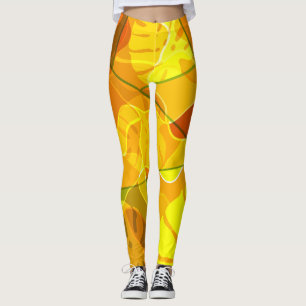 ABSTRAKTE TROPISCHE BLÄTTER LEGGINGS