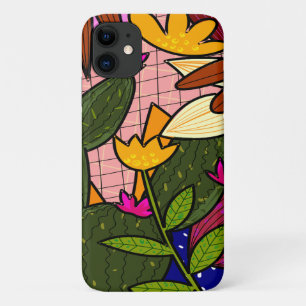 Abstrakte tropische Blätter und Blumen Case-Mate iPhone Hülle