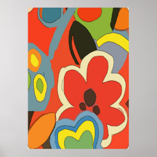 Abstrakte tropische Blume Poster