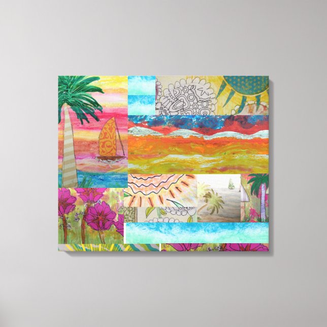 Abstrakte, tropische Canvas Leinwanddruck (Vorderseite)