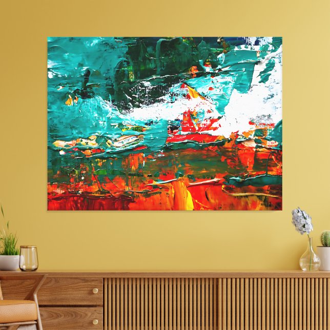 Abstrakte tropische Kollision Leinwanddruck (Insitu (Wohnzimmer))