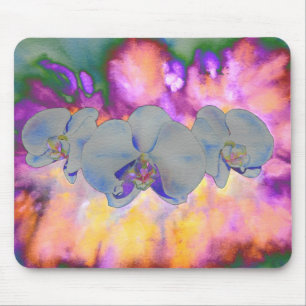Abstrakte tropische Orchideen Mousepad