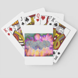 Abstrakte tropische Orchideen Spielkarten