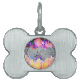 Abstrakte tropische Orchideen Tiermarke