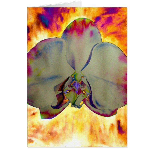 Abstrakte tropische Orchideenmalerei (Vorne)
