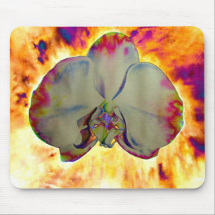 Abstrakte tropische Orchideenmalerei Mousepad